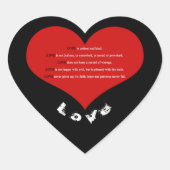 Gedicht Rote Liebe Herz Herz-Aufkleber (Vorderseite)