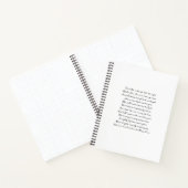 Gedicht, Texte, Zitat Notizblock (Innenseite)