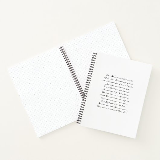 Gedicht, Texte, Zitat Notizblock (Innenseite)