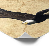 Gedicht "Tierrechte" und Bald Eagles Literaturpost Poster (Ecke)