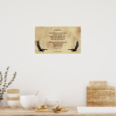 Gedicht "Tierrechte" und Bald Eagles Literaturpost Poster (Küche)