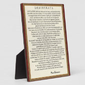 Gedicht "Traditioneller Stil" von Max Ehrmann Fotoplatte (Seite)