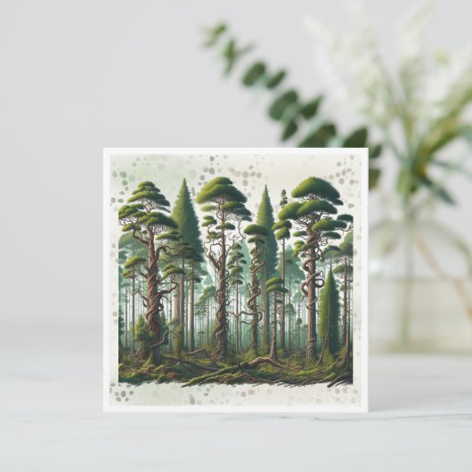 Gedicht über den Wald von Bäumen (Stehend Vorderseite)