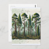 Gedicht über den Wald von Bäumen Postkarte (Vorne/Hinten)