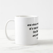 Gedicht über Leben und Liebe Kaffeetasse (Links)