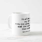 Gedicht über Liebe und Dunkelheit Kaffeetasse (Vorderseite Links)