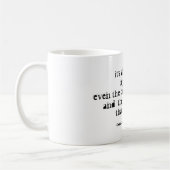 Gedicht über Liebe und Dunkelheit Kaffeetasse (Links)