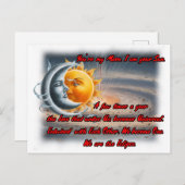 Gedicht über Sonne, Mond und Liebe Postkarte (Vorne/Hinten)