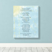 Gedicht über Verlust und Trauer Leinwanddruck (Insitu (Holzboden))