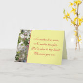 Gedicht und Blüten Grußkarte Karte (Gelbe Blume)