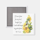 Gedicht von Freundinnen mit Chickadee & Sonnenblum Magnet (Vorderseite/Rückseite)