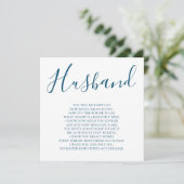 Gedicht von Navy Husband aus der Ehefrau Karte (Stehend Vorderseite)