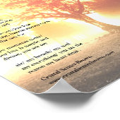 Gedicht "Vor Morgengrauen" Poster (Ecke)