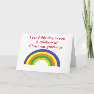Gedicht: "Weihnachtsregenbogen-" Gruß-Karte Feiertagskarte