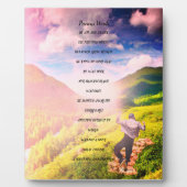 Gedicht "Wertvolle Worte" von Emily Dickinson Plaq Fotoplatte (Vorderseite)