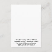 Gedicht "Wie geht es dir" Begleitkarte (Rückseite)