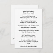 Gedicht "Wie mache ich" Begleitkarte (Vorne/Hinten)