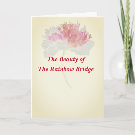 Gedicht Wiedersehen an der Rainbow Bridge Faltenka Karte (Vorderseite)