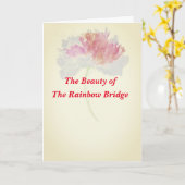 Gedicht Wiedersehen an der Rainbow Bridge Faltenka Karte (Gelbe Blume)