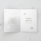 Gedicht Winter Szene Snowflakes Grüne Weihnachten (Innenseite)