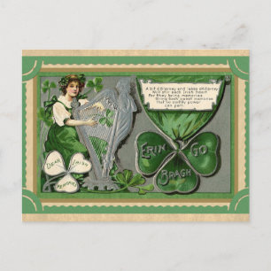 Gedicht zu St. Patrick mit irischen Erinnerungen i Postkarte