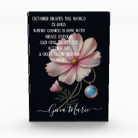 Gedicht zum goldenen Oktober mit Cosmos und Opal-S