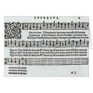 Gedicht zur Musik durch Jean Antoine de Baif
