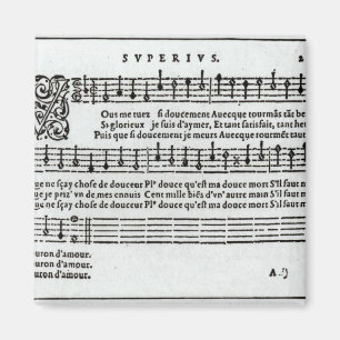 Gedicht zur Musik durch Jean Antoine de Baif Magnet