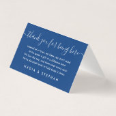 Gedicht zur Spende von Platzkarten für Nautical Bo Visitenkarten (Rückseite)