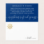 Gedicht zur Spende von Platzkarten für Nautical Bo Visitenkarten (Außenseite Aufgefaltet)