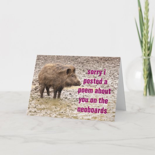 Gedichtapologie Karte (Vorderseite)