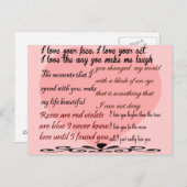 Gedichte aus der Liebe, Liebe Postkarte (Vorne/Hinten)