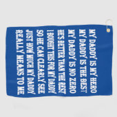 Gedichte für Papa am Vatertag Golfhandtuch (Horizontal)