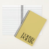 Gedichte gefunden Elegantes Vintages Ästhetik Jour Notizblock (Innen)