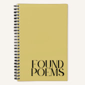 Gedichte gefunden Elegantes Vintages Ästhetik Jour Notizblock (Vorderseite)