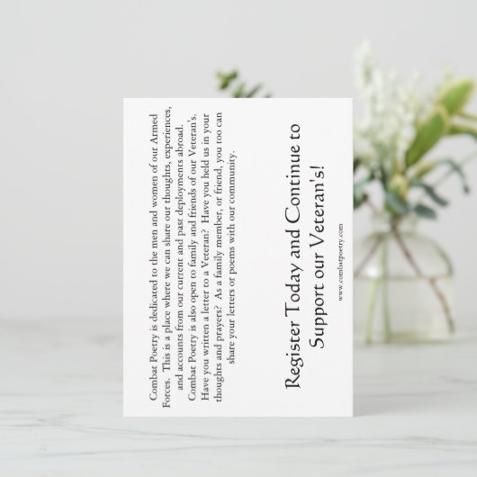 Gedichte im Kampf Einladung (Stehend Vorderseite)