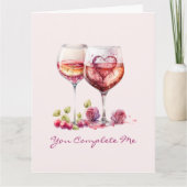 Gedichte Modernes Herz Roter Valentinstag Jubiläum Karte (Vorderseite)