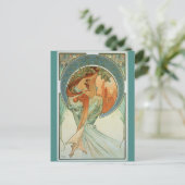 Gedichte von Alfons Mucha - Art Nouveau Postkarte (Stehend Vorderseite)