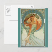 Gedichte von Alfons Mucha - Art Nouveau Postkarte (Vorne/Hinten)