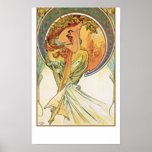 Gedichte von Alphonse Mucha Poster