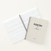 Gedichte von Individuelle Name Beige Imitate Leinw Notizblock (Innenseite)