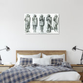 Gedichte von Rittertempeln Leinwanddruck (Insitu (Schlafzimmer))