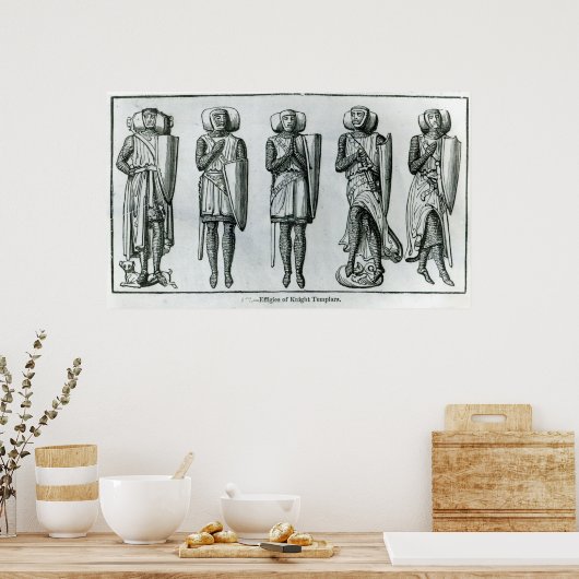 Gedichte von Rittertempeln Poster (Küche)