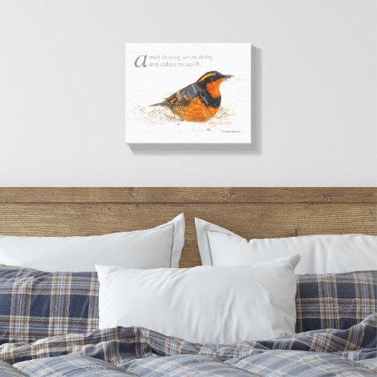 Gedichte Winterwörter variieren im Schnee Leinwanddruck (Insitu (Schlafzimmer))