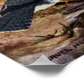 Gedichtete Kingfischarten und ihr Nesttunnel Poster (Ecke)