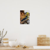 Gedichtete Kingfischarten und ihr Nesttunnel Poster (Küche)