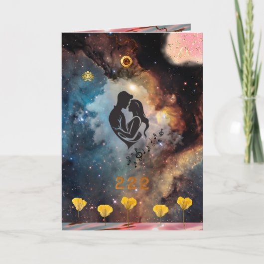 Gedichtete Soul-Liebe-Verbindungskarte 1 Dankeskarte (Vorderseite)
