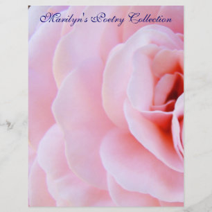Gedichtsammlung Papier Rosa Rose Spirale