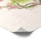 Gedichtschild für glückliche Osterblumen Poster (Ecke)