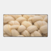 Gediegene Grobstrick-Strickware Elfenbein-Wolltext Schreibtischunterlage (Vorderseite)